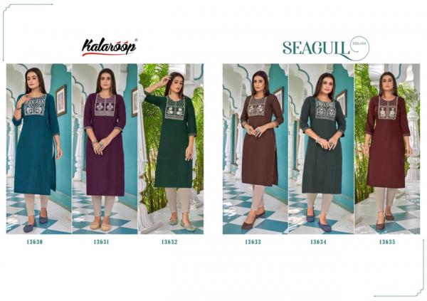 Kalaroop Seagull Vol 4 New Fancy Rayon Designer Kurti Collection